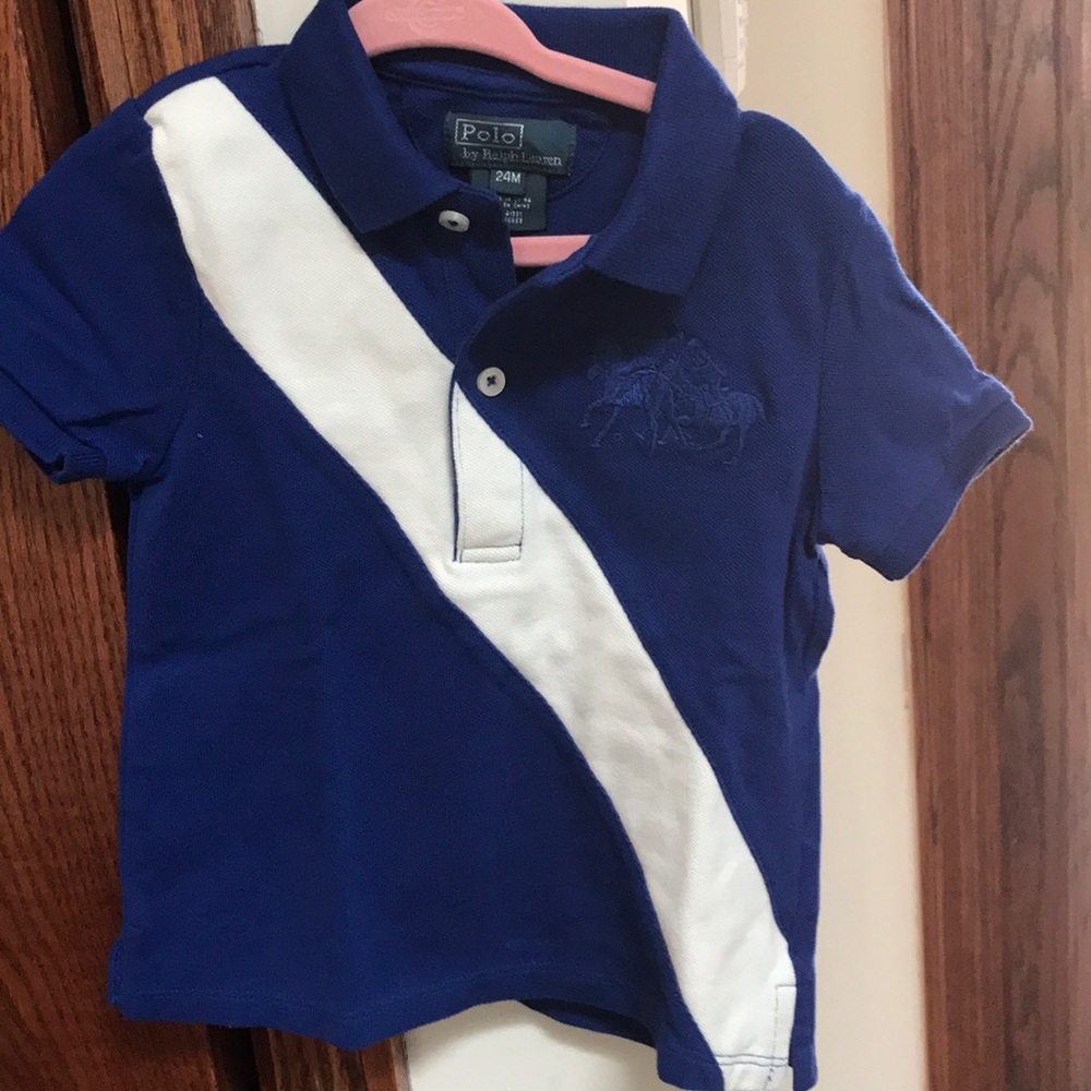 Brand new royal blue polo collared shirt size 24mt